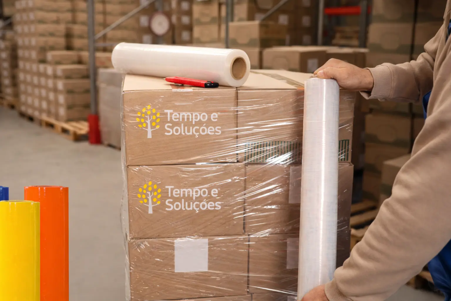 Filme stretch convencional e pigmentado